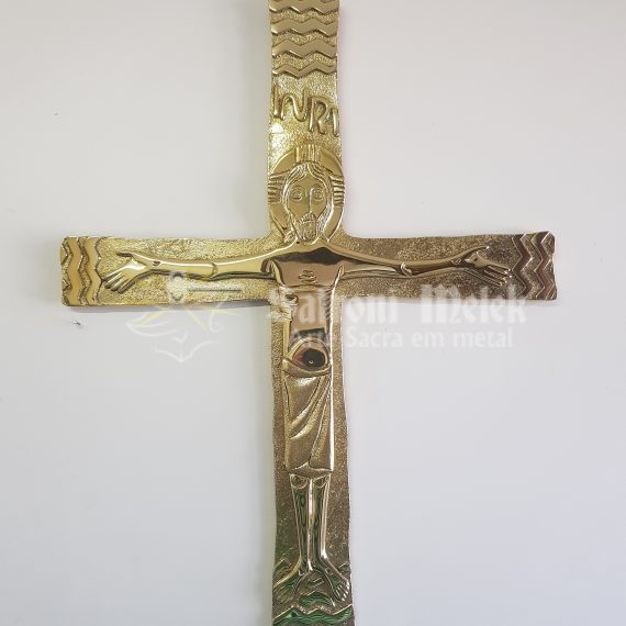 Cruz de Parede - Arte Sacra em Metal - Safroni Melek